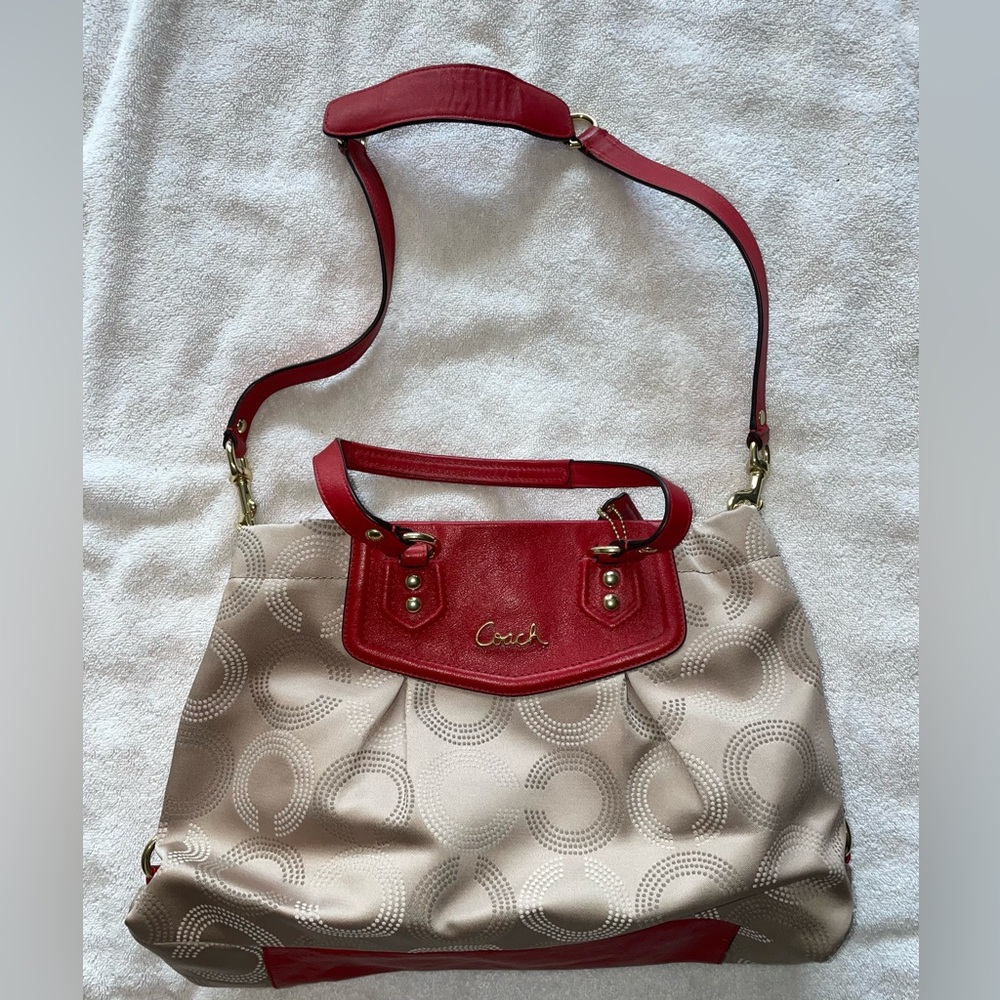 NEW - Coach# F20049 Ashley, C optic, canvas, and leather, shoulder satchel/tote